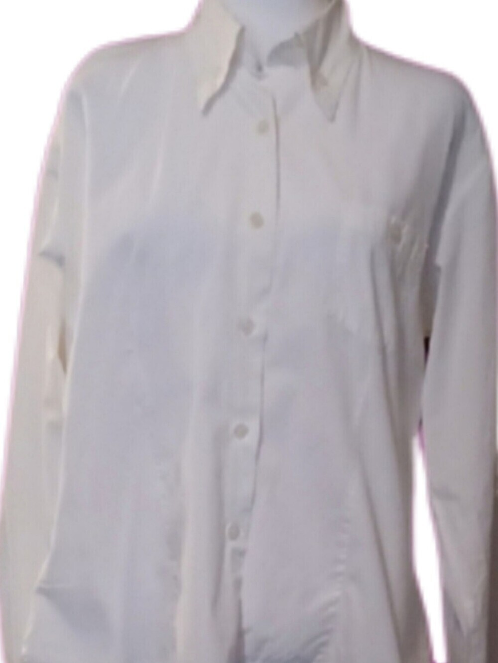 ^ Bedo Classic White Button-Up Shirt With Pocket Women's Size Large